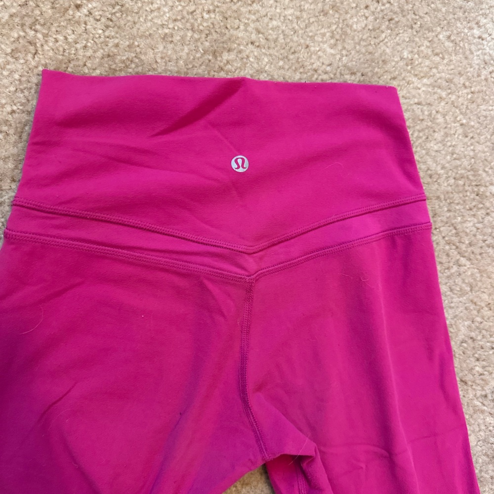 Lululemon Hot Pink High-Waist Leggings - Picture 2 of 2